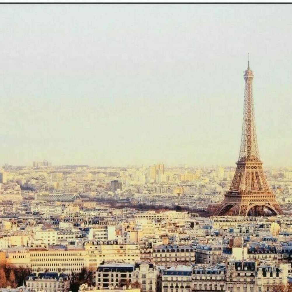 IKEA Bjorksta French Icon Eiffel Tower Picture 30 3/4 X 46 1/2” Canvas Only NEW